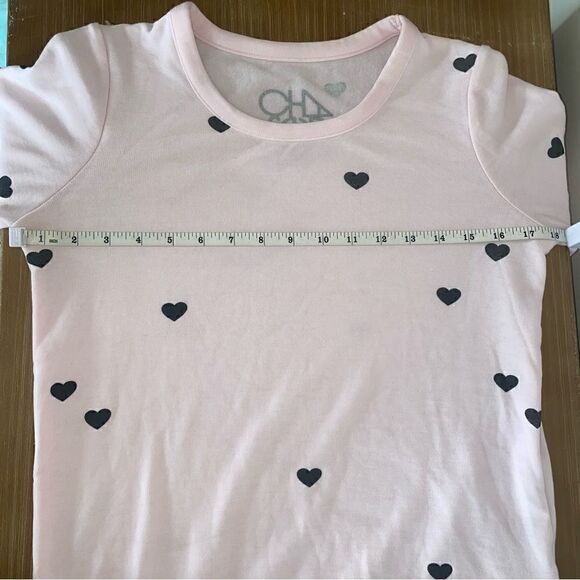 Chaser Super Soft Pink Tiny Hearts Long Sleeve Pullover Sweater Top - Picture 6 of 9